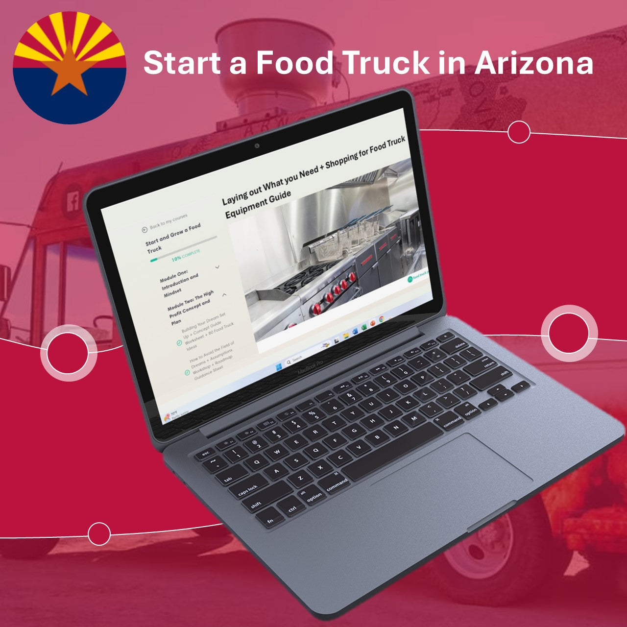 Fast Track to Start a Food Truck Business in Arizona [2024 Bundle with Guides, Calculators and Full Business Plan]