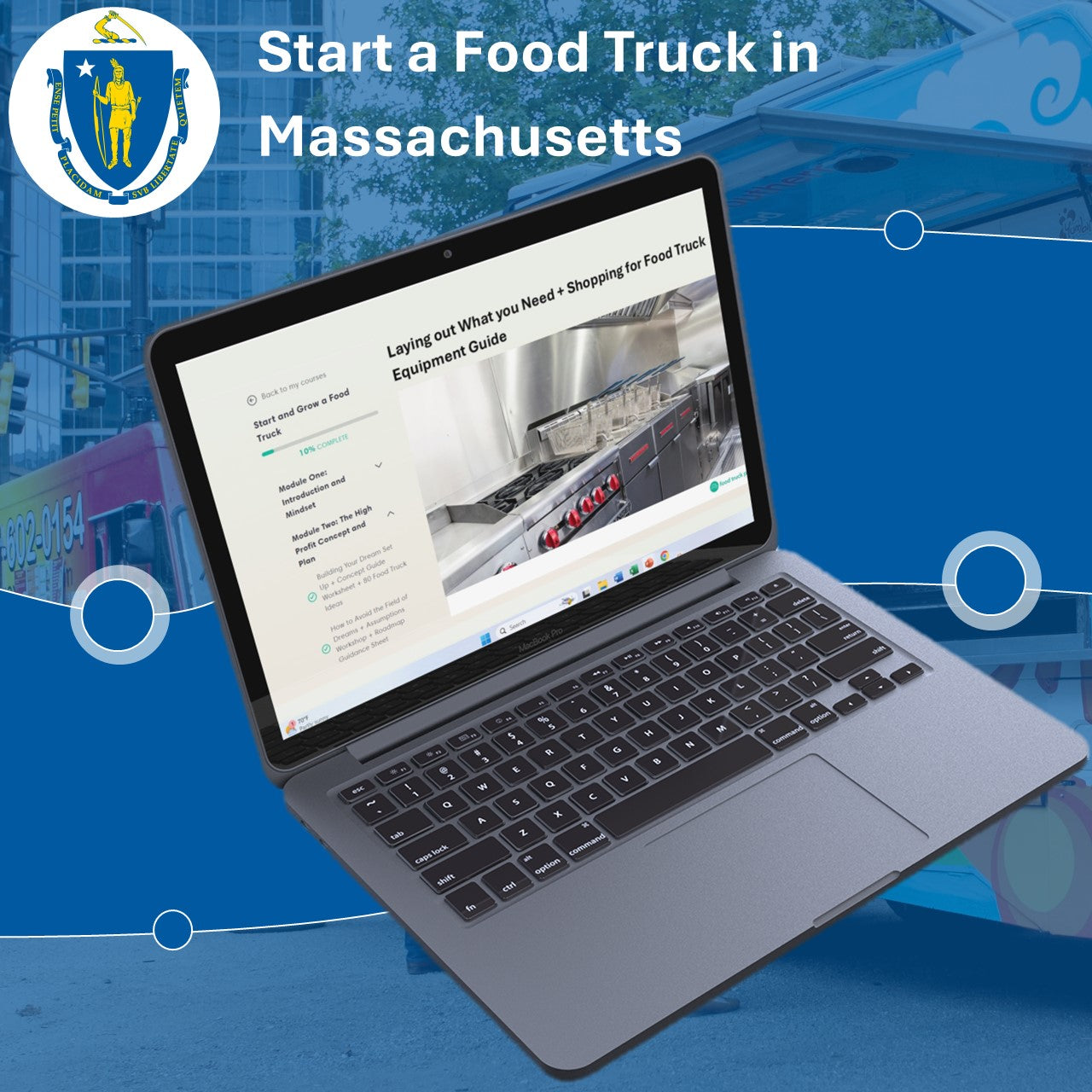 Fast Track to Start a Food Truck Business in Massachusetts [2024 Bundle with Guides, Calculators and Full Business Plan]