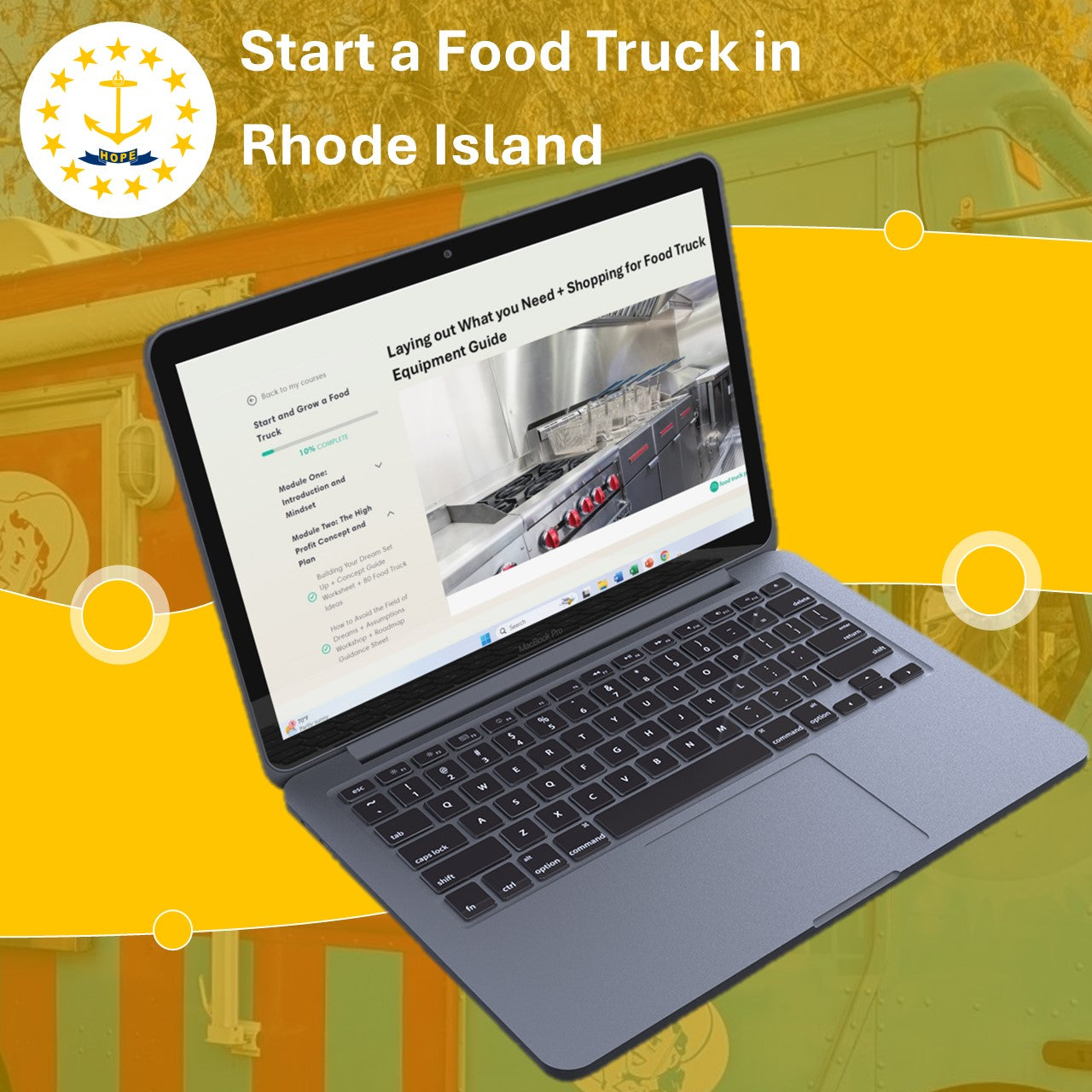 Fast Track to Start a Food Truck Business in Rhode Island [2024 Bundle with Guides, Calculators and Full Business Plan]